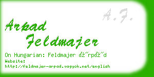 arpad feldmajer business card